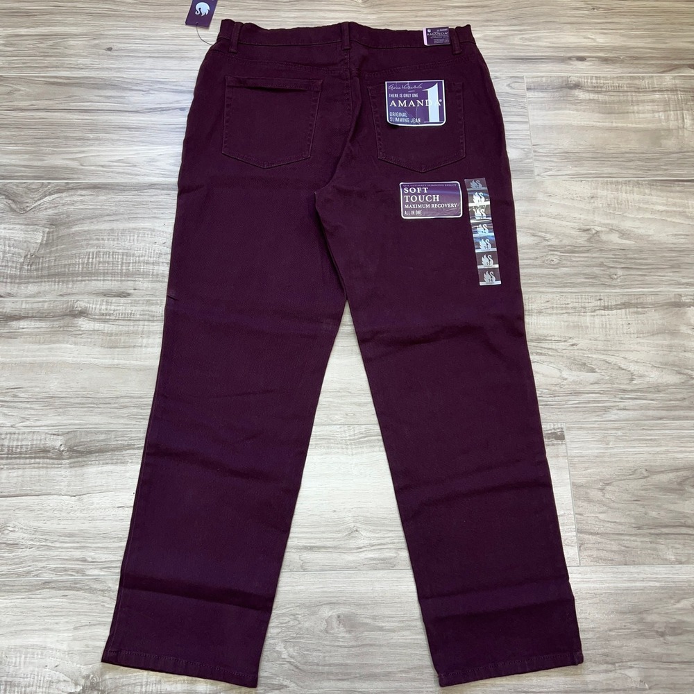 Gloria Vanderbilt Original Slimming Heritage Fit Tapered Leg jean Purple 14Short - Picture 2 of 12